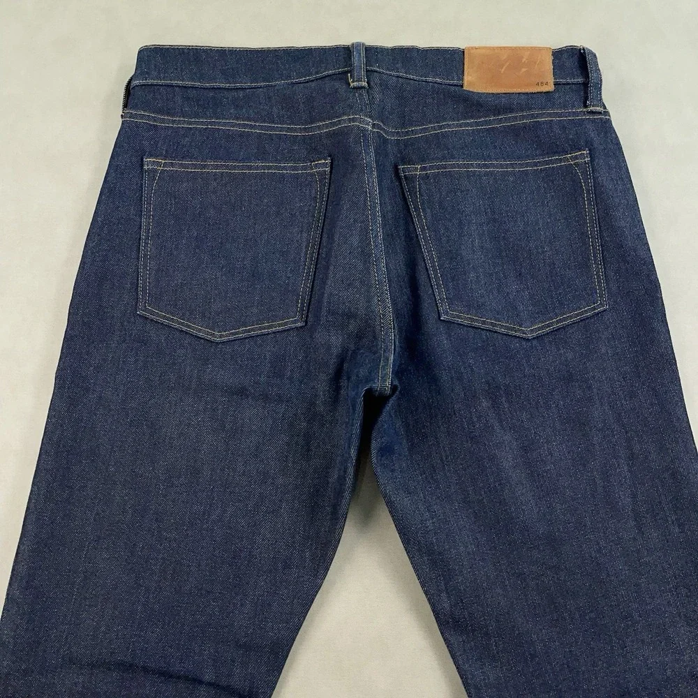 J.Crew 484 Slim Jeans Mens 32x32 Blue Dark Wash Kurabo Japanese Denim EUC